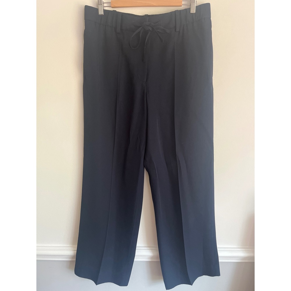 COS Fluid Drawstring Pants Size 12 Navy Blue